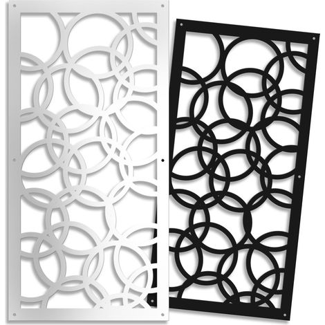 CERCHI SMALL - Panneau ajouré en PVC -1 cm épaisseur - Dimension : 73x148 cm - Couleur : blanc