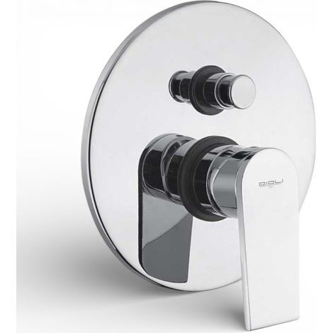 Miscelatore doccia a incasso con deviatore in ottone cromato New Detroit