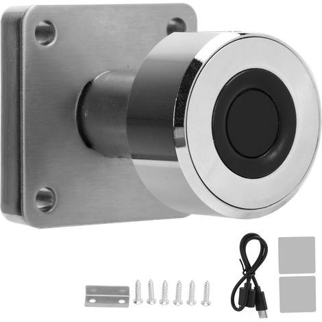 Verrou intelligent sans clé pour tiroir meuble, empreinte digitale rechargeable USB, pour armoires maison bureau (1/5)