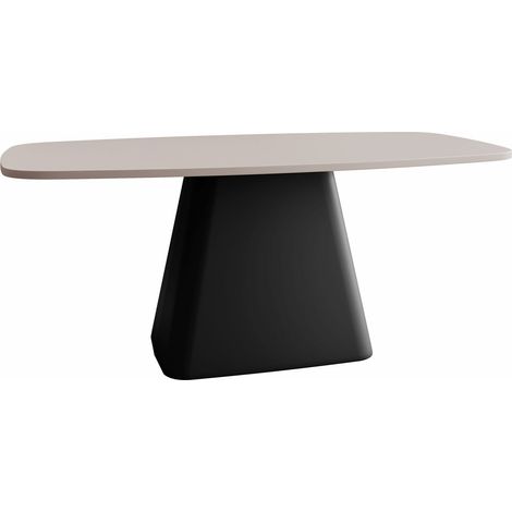 Mesa de centro Oswego 158, Cachemira + Negro, 48x60x120cm, Diámetro: 0, Aglomerado laminado, Angular
