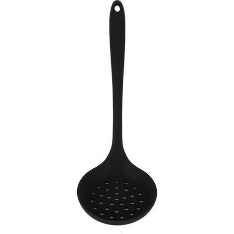 1 Cuillère à trous, silicone alimentaire, poignée ergonomique, ustensile cuisine, résistant chaleur, usage domestique (1/5)