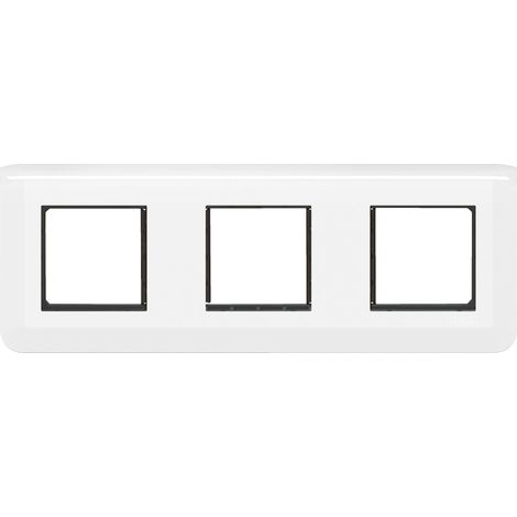 Legrand - Plaque Mosaic avec support pour 3 x 2 modules montage horizontal - Blanc