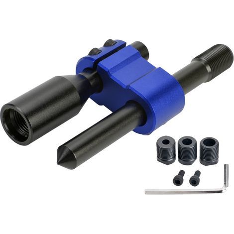 H-shaped extension rod, aluminum shift knob extension, manual shifter with 3 adapters, extended quick shift knob head - blue (1/4)