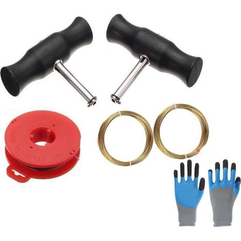 Outils de démontage de pare-brise - Outils de démontage de vitres - Outils pour vitres automobiles - Outils de réparation - Outils pour pare-brise - Métal (1/5)