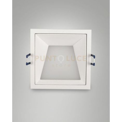 KRIS FARETTO INCASSO QUADRATO ASIMMETRICO BIANCO 3000K 930LM 8W DIMMERABILE