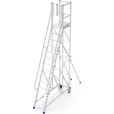Scaletta con piattaforma - 14 gradini - Altezza di piatteforma 3.50m - ER14SL-SPG