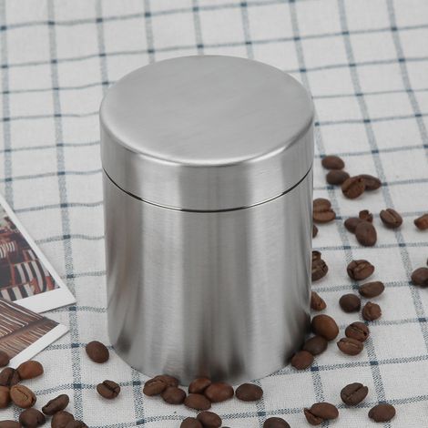 Boîte à thé en acier inoxydable de 400 ml pour la cuisine, idéale pour conserver le thé, le café et le sucre. (1/5)