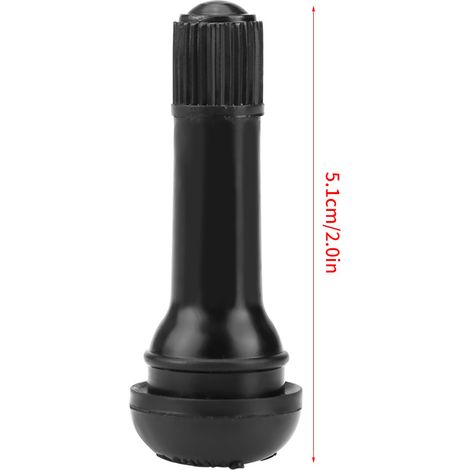 Lot de 4 valves de pneu TR414 en caoutchouc, capuchons anti-poussière pour jantes tubeless (1/5)
