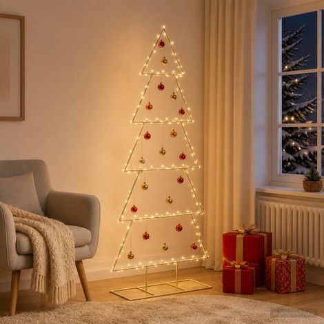 vidaXL Árbol de Navidad de metal con soporte KUOPIO 150 cm Acero (1/5)