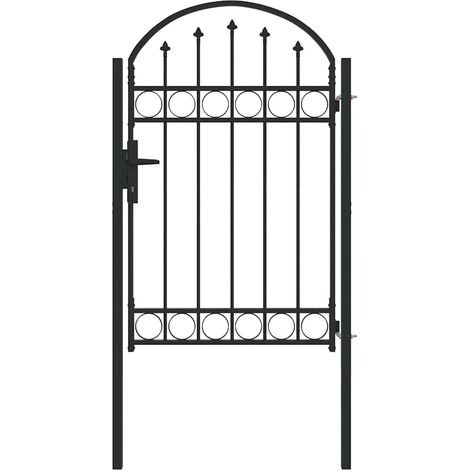 Porte de Clôture Gris 100 x 150 cm Acier peint par poudre CFW709518 (1/5)