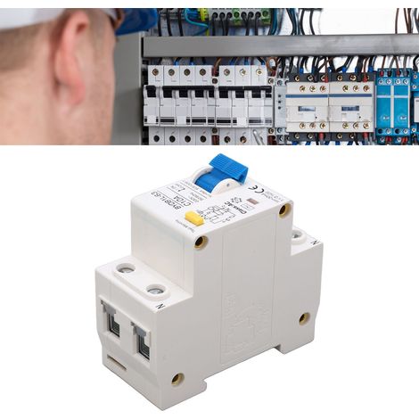 Disjoncteur différentiel BAOYI BYDB1L-63 C10A 230V 10A, protection contre les courants de fuite à la terre (30 mA), disjoncteur miniature 1P+N, montage sur rail DIN (1/5)