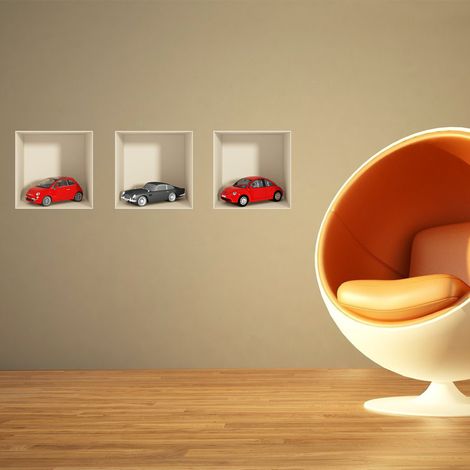 Sticker effet 3D voitures 40 x 120 cm (1/3)