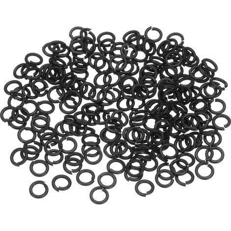 200pcs Rondelle Grower M3 Rondelle Frein à Ressort Noir (1/5)