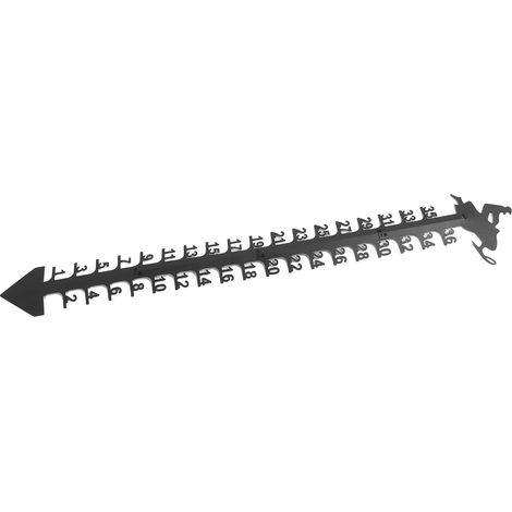 Jauge de neige 36 pouces, grand bâton de mesure des chutes de neige en fer pour l'extérieur, tige de mesure de la profondeur pour les décorations de jardin et de noël (1/5)