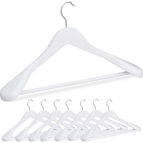 Perchas para trajes con soporte ancho para hombros, juego de 8