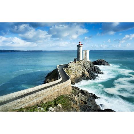 Tableau sur toile phare du Minou 45x65 cm - Impression sur Toile Murale Décorative - Image imprimée en HD sur Toile - Toile sur Châssis en Bois FSC - Fabriqué en France (1/5)