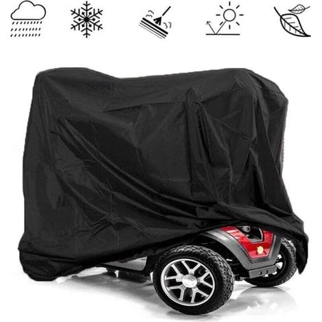 Abdeckung für Elektromobile, wasserdichte Abdeckung aus 210D -Gewebe für Elektromobile, wasserdichte Abdeckung für Elektromobile zum Schutz vor Staub, Schmutz, Schnee, Sonnenlicht und Regen (190 (1/4)