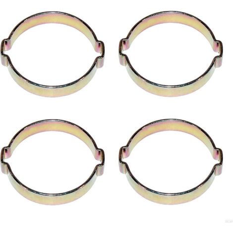 4x Collier de serrage double à 2 oreilles Tuyaux Câbles à sertir Fixation, 34 - 37mm