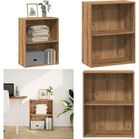 vidaXL Bücherregal Artisan-Eiche 60x30x77 cm Holzwerkstoff (1/5)