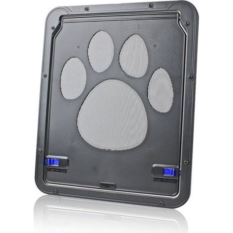 Sans logo pour animal de compagnie - Écran de porte pour animal domestique - Motif empreintes de pattes de chien - Pour animal domestique - Pour porte et chat (1/5)