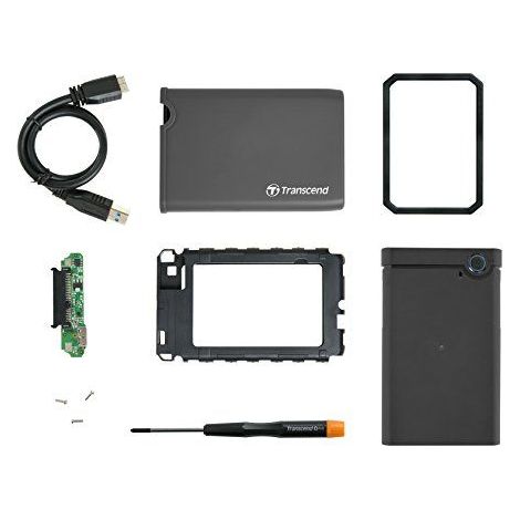 Transcend TS0GSJ25CK3 Speicherlaufwerksgehäuse HDD / SSD-Gehäuse Grau 2.5" (1/4)