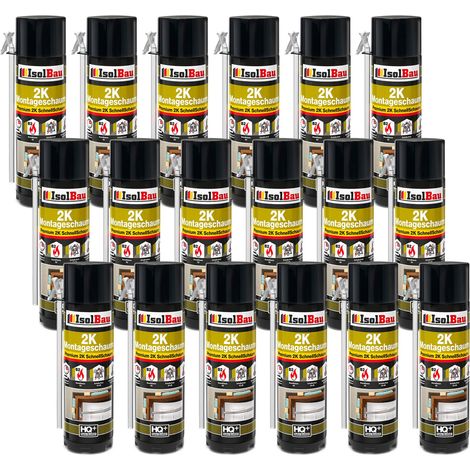 2K IsolBau Montageschaum 18 x 400 ml 2-Komponenten-Schnelltrocknungsschaum (1/5)