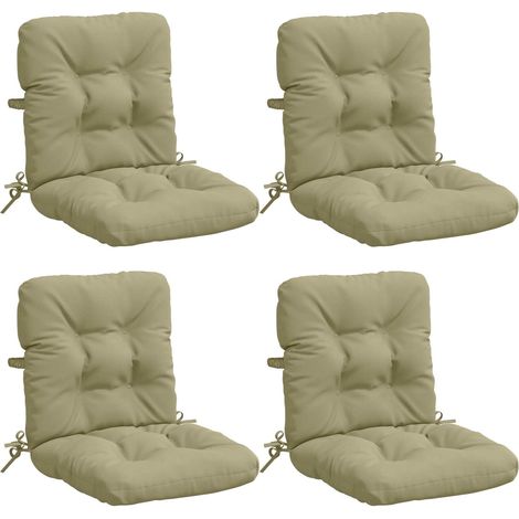 Cojines para Sillas de Respaldo Alto en 4 Piezas VIANEN 4 pcs vidaXL