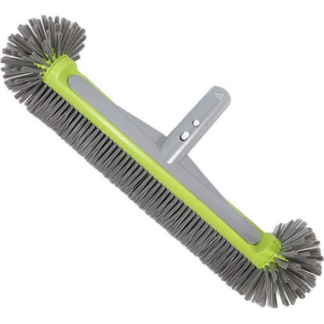Brosse Pour Piscine - Extrémité Ronde - Dos Métallique Renforcé - Compatible Avec Manche Standard 32 mm - Pour Parois Et Carrelage De Piscine - 1 Pièce (1/5)