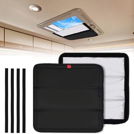 1 - Housse De Toit Ouvrant - Pare-Soleil Camping-Car - Occultant Et Isolant - Protection Solaire Et Intimité - Pour Véhicules De Loisir - Noir - 41x41cm (1/5)