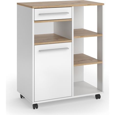 Buffet de cocina Pure, Blanco/Roble artesanal, 72.2 x 90.8 cm, Vicco (1/5)