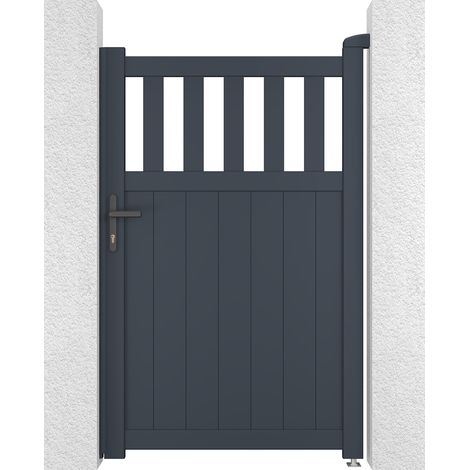 Portillon aluminium 1m SANTIS 100x160cm GRIS (1/5)