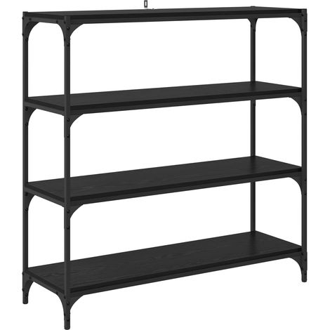 Book Cabinet Black Oak 100 x 33 x 100 cm vidaXL