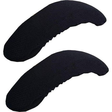 1 paire de coudières de chaise de bureau extensibles recouvertes d'accoudoirs de chaise de bureau, noir (1/5)