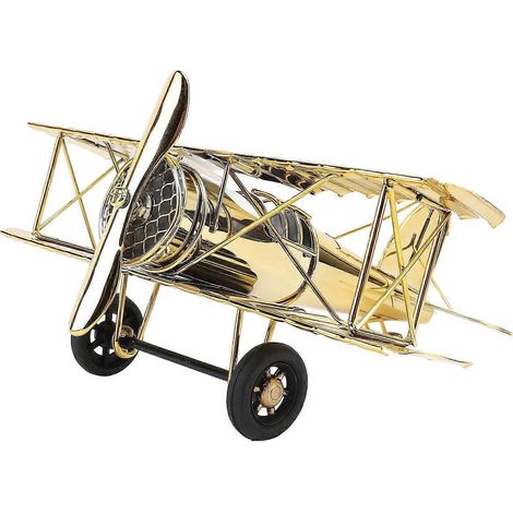Großes Vintage-Flugzeugmodell, Simulation, Retro-Eisenflugzeug-Ornament, dekoratives Flugzeug-Heimdekor