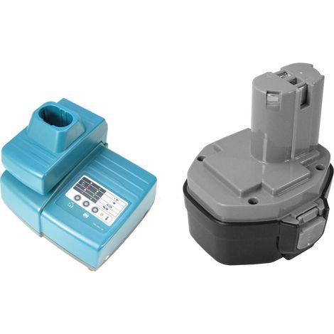 2in1 Angebot im Set: Akku Schnellladegerät + Hochleistungs Ni-MH 12V 3000mAh Akku für Makita 192600-1 193159-1 193101-2 193158-3 192699-6 193062-6 192699-A 193159-A 193060-0 1422 1433 1434 1435 1435F