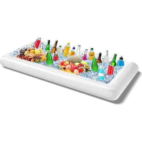Barres de Service gonflables avec Bouchon de vidange, glacière Gonflable pour Buffet de Glace, Plateaux de Service à Salade pour intérieur et extérieur, Bar Exterieur (1/3)