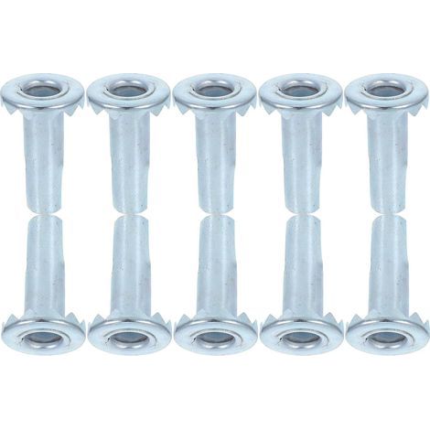 Set mit 10 robusten, runden Metallbuchsen für Stuhlrollen, geräuscharme Einsätze, kompatibel mit Möbeln (1/5)