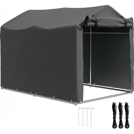 Abrid jardin 2 x 1,6 x 1,65 m abri vélo extérieur cadre en mertal galvanisé, imperméable résistant aux UV, grisfoncé