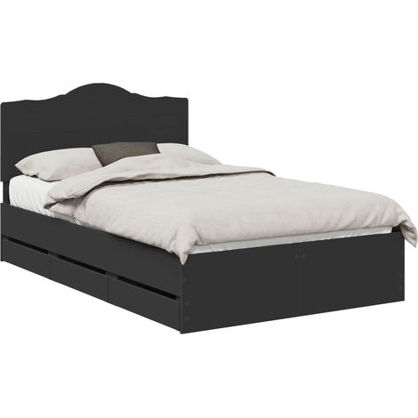 Maison Exclusive - Bettrahmen mit Schubladen Schwarz 120 x 190 cm