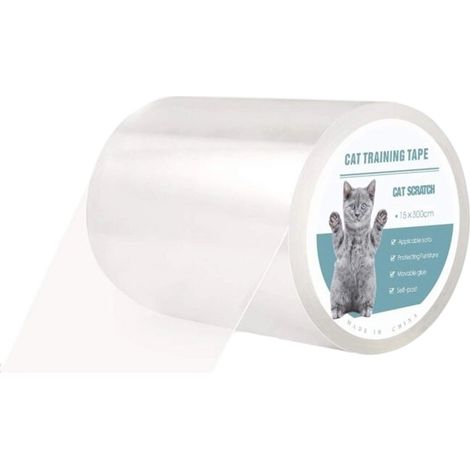 1 Rouleau film protecteur transparent, anti-griffures chat, découpe sur mesure, pour canapé, table, chaise et mur (1/5)