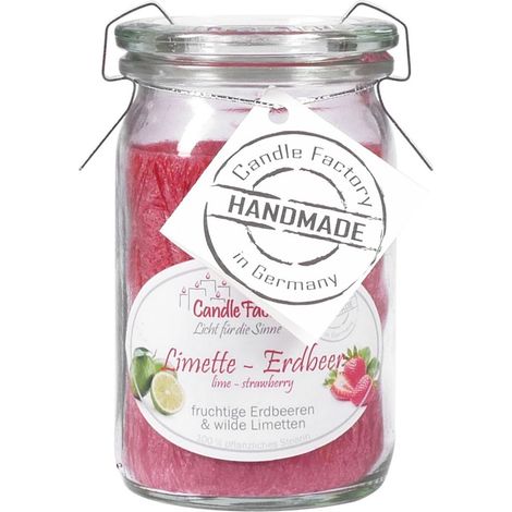 Candle Factory Baby Jumbo Limette-Erdbeer Duftkerze Dekokerze 308157 (1/5)