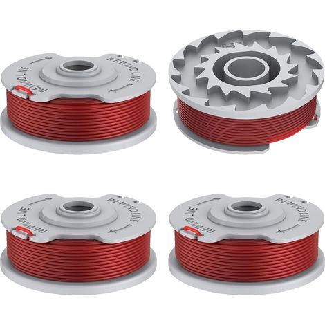 x Garnspulen, passend für Gardena 5306-20, Ersatztrimmer für Gardena SmallCut 300, Gardena Turbotrimmer Art 8844 & Art 8845, Ø1, 65 mm, 9,2 m Länge (4 Spulen) (1/5)