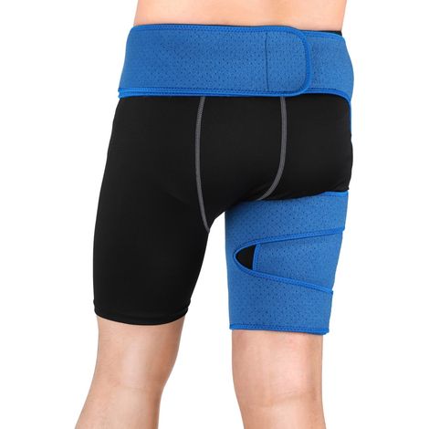 Ceinture Doact bleue perforée et respirante, soutien lombaire et cuisses (1/5)