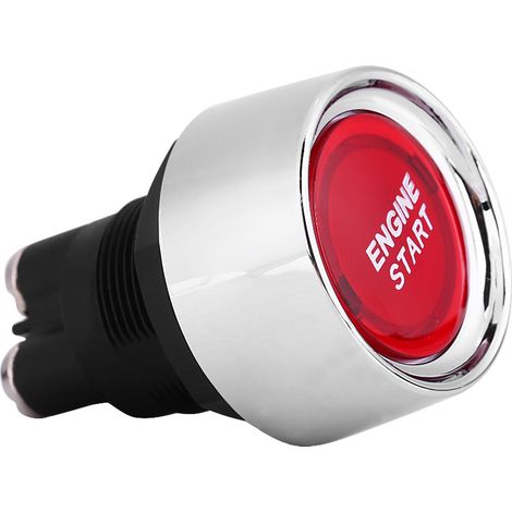 Interrupteur de démarrage de voiture modifié, 12V/50A, interrupteur d'allumage à bouton-poussoir (rouge). (1/5)