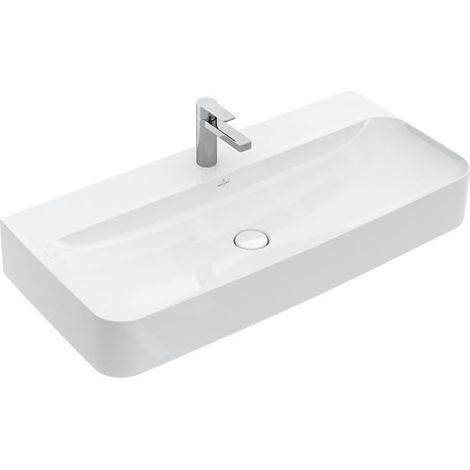 VB WT Finion 1000x470mm rectangulaire 1HL. avec plafond suspendu. Blanc Alpin cplus (1/5)