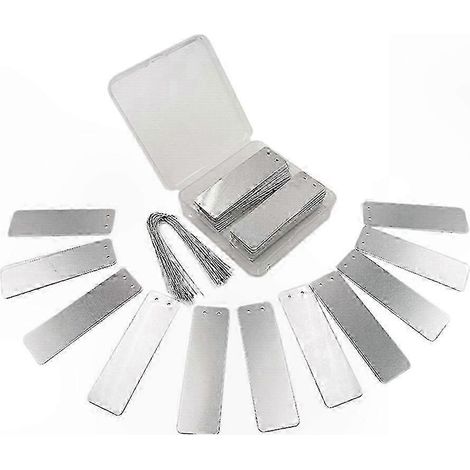 Packung mit 100 Metall-Gartenetiketten, robuste Aluminiummarkierungen für Pflanzen und Bäume, runde Form zur einfachen Kennzeichnung (1/5)