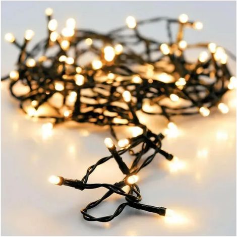 Guirlande LED Extérieure Câble Noir à Piles 7.5m Blanc Chaud 2700K AA - LR6 (1/3)