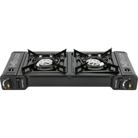 Réchaud de camping, 2 bruleurs, design portable, Réchaud de camping (1/2)