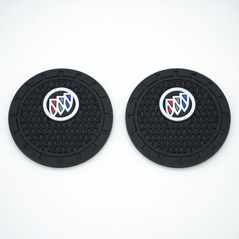 Sottobicchieri per auto logo decorativo, bordo nero antiscivolo, paio (1/5)