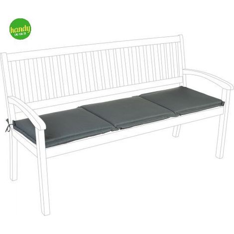 Cuscino da esterno per Panca 3 Posti in Polyestere 180 gr -Antracite